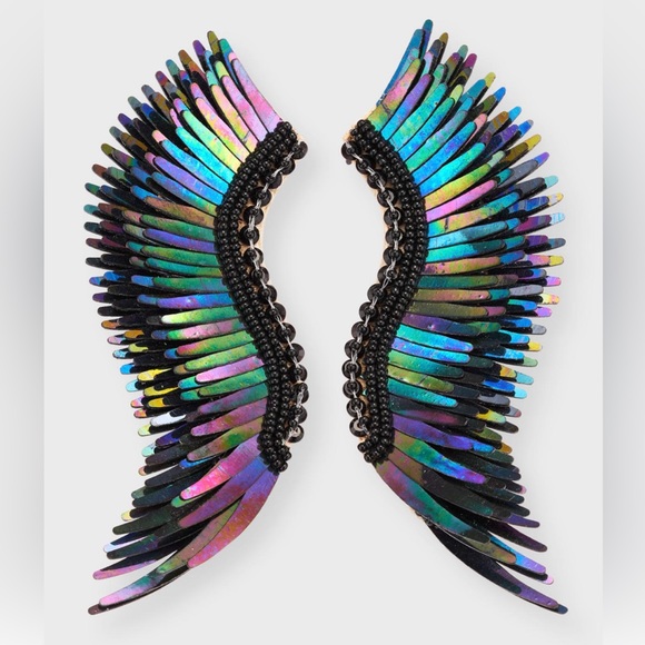 FINAL SALE Mignonne Gavigan Madeline Statement Oil Slick Earrings. - Picture 8 of 11